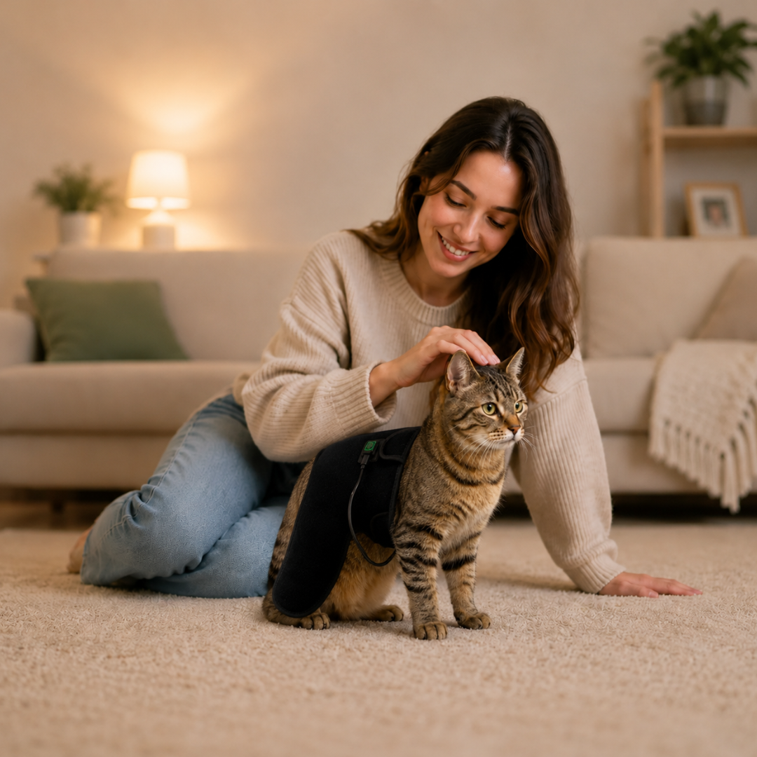 Ceinture de luminothérapie à lumière rouge pour chats et chiens