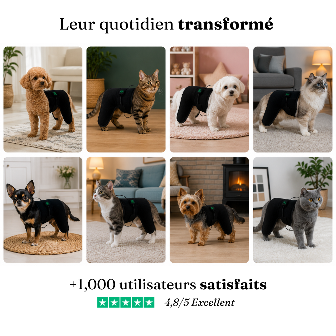 Ceinture de luminothérapie à lumière rouge pour chats et chiens