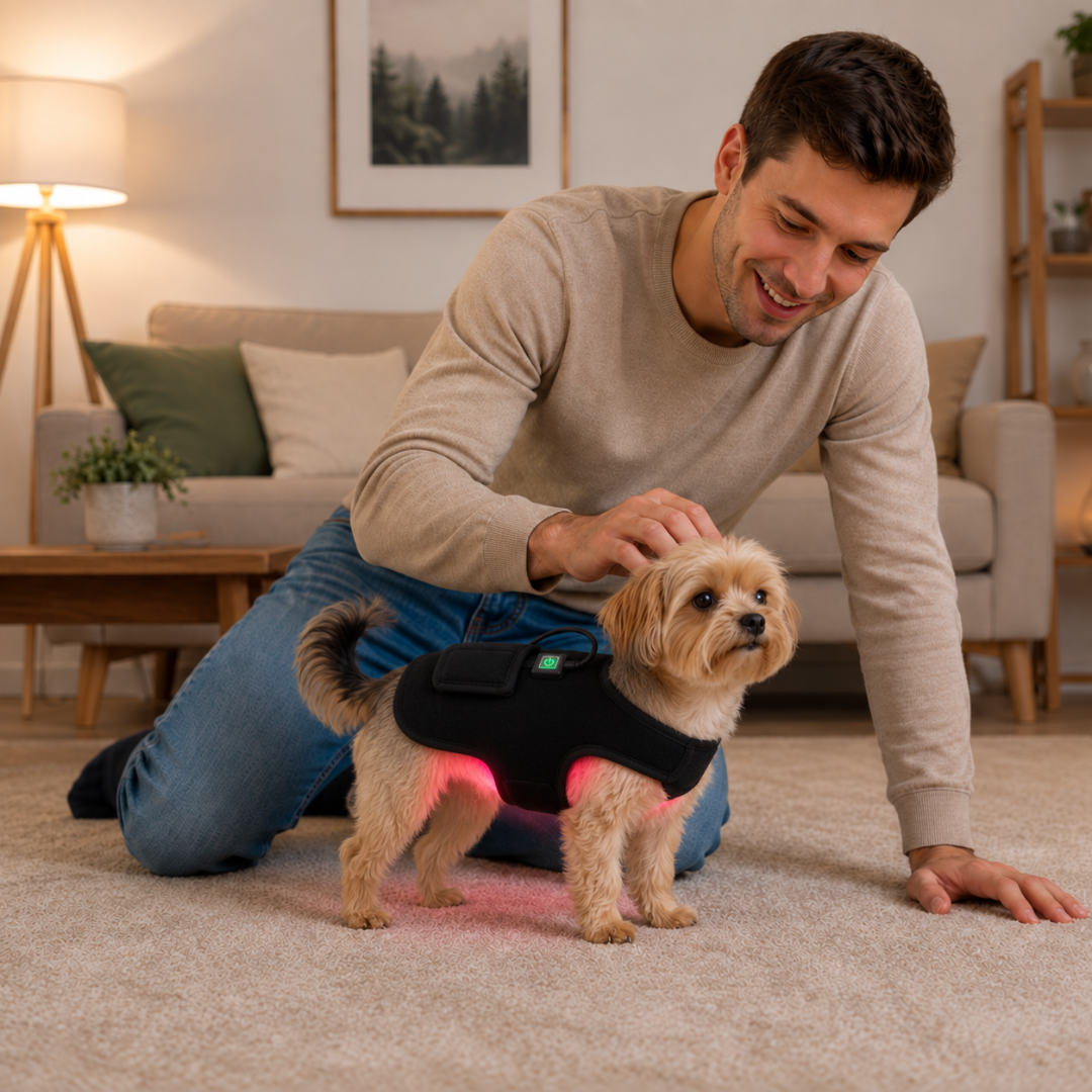 Ceinture de luminothérapie à lumière rouge pour chats et chiens